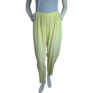 Jams World Vintage Light Yellow Drawstring Pants | Elastic Waist | Size M
